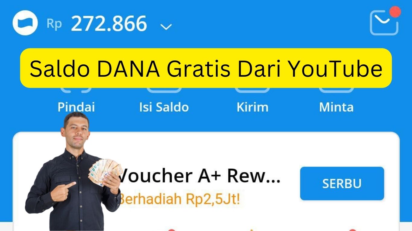 BARU! Lewat YouTube Dikasih Saldo DANA Gratis Rp350 Ribu, Cair Tiap Hari Guys