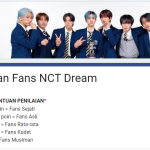 Tangkapan Layar Ujian Fans NCT Dream Terbaru 2023