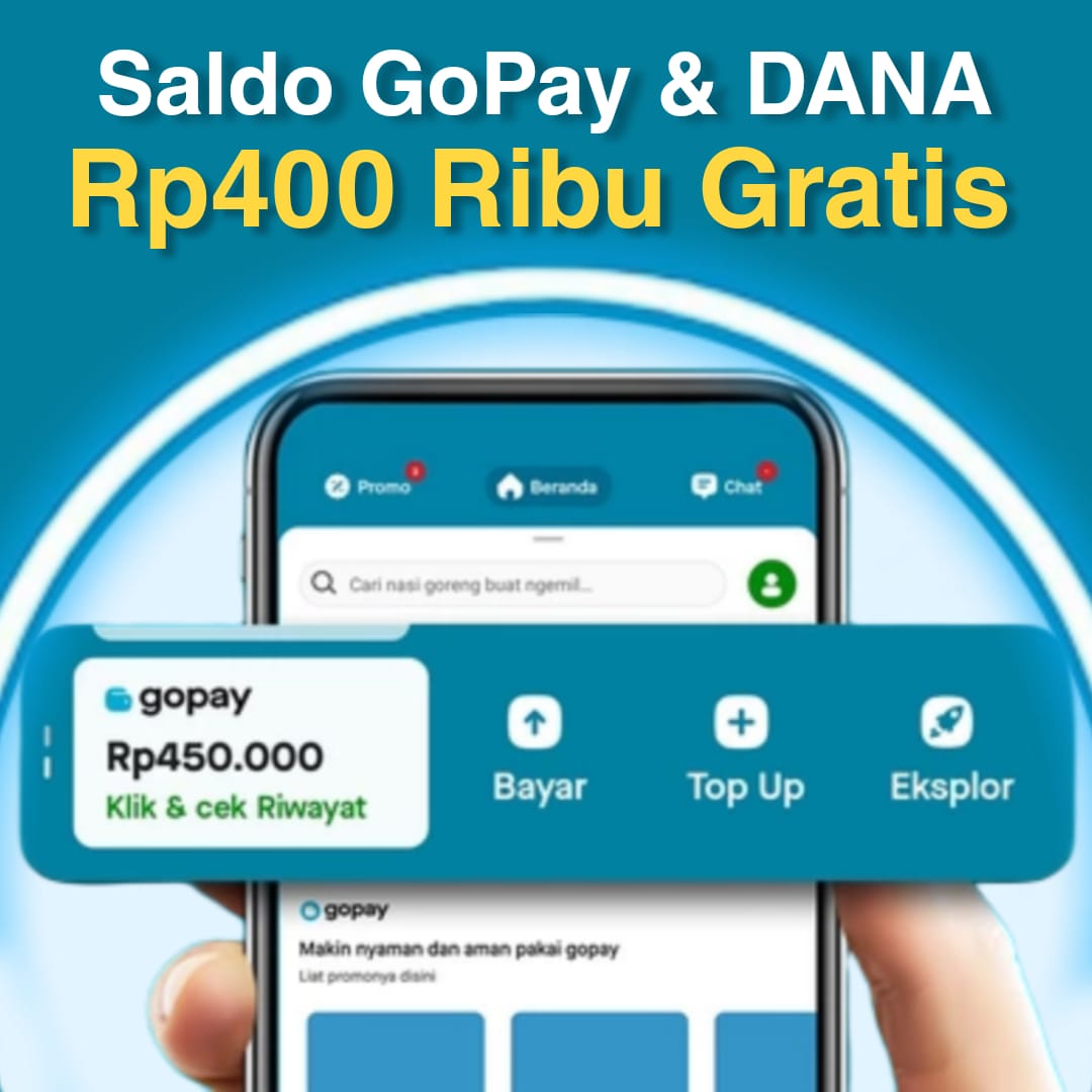 Saldo GoPay Gratis & DANA Gratis dari Aplikasi Penghasil Uang