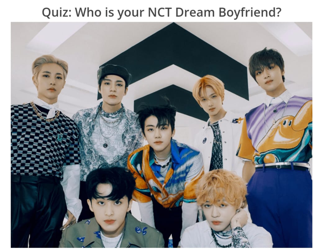 Link Quiz NCT Dream/Sumber: Tangkapan Layar kprofiles.com