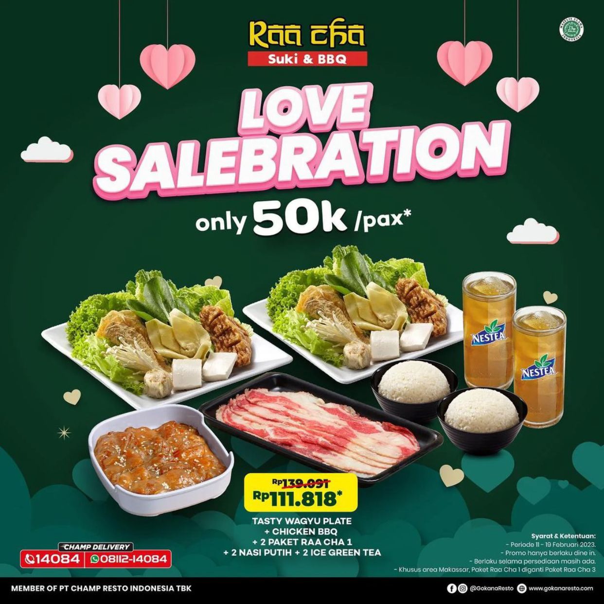 Promo Raacha Suki & BBQ 100K Bisa Makan Buat Berdua!