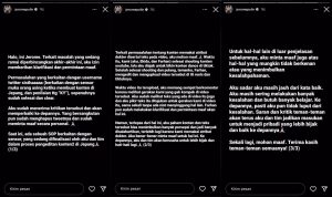 Ungkapan Maaf & Klarifikasi Dari Jerome Polin Pada Instagram Story Pribadi Miliknya