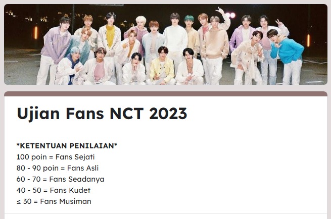 LINK Tes Ujian Fans NCT Dream, Berani Ikutan?