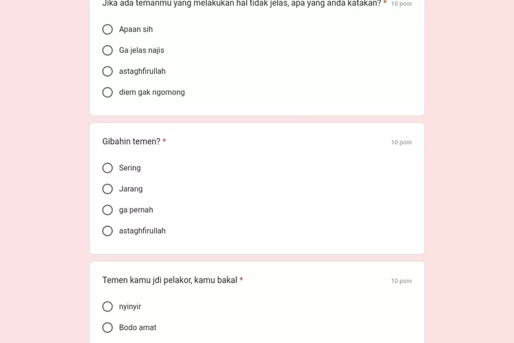 link ujian Google Form