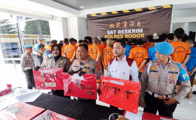 39 Tersangka Curanmor Ditangkap Polres Bogor