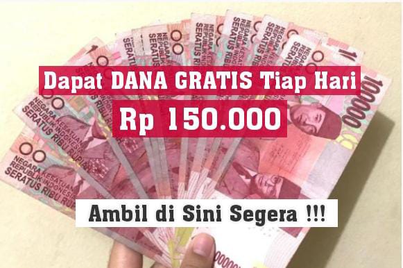 Dapat DANA gratis tiap hari dari aplikasi penghasil uang.