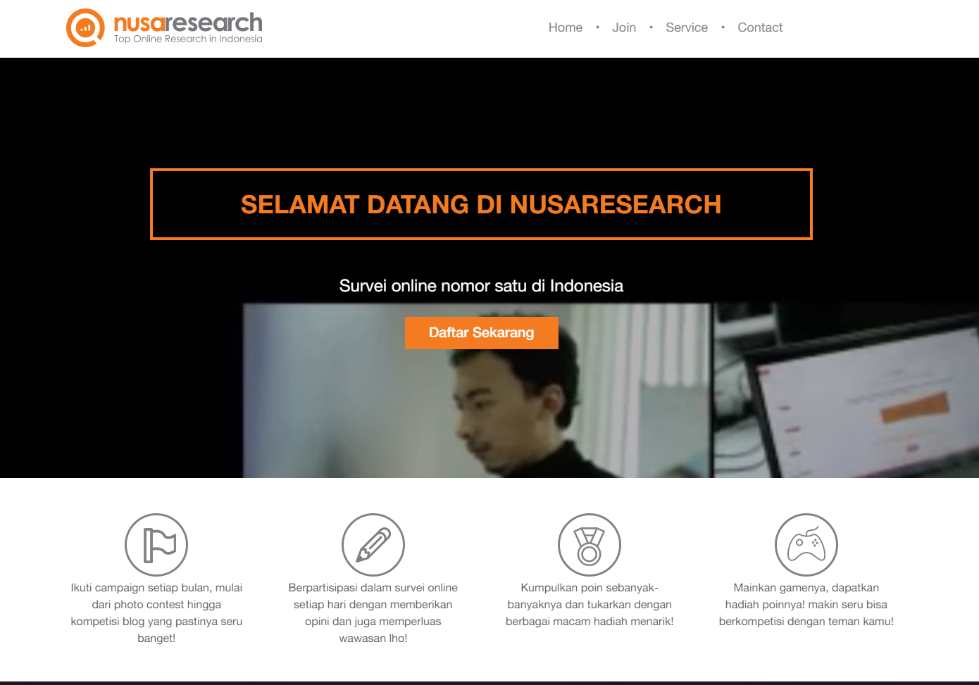 Web Penghasil Uang Nusaresearch/ Tangkap Layar Nusaresearch.net