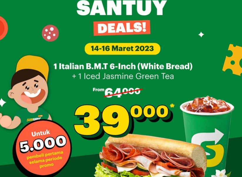 Promo Subway Maret 2023/ Tangkap Layar Instagram @subway.indonesia