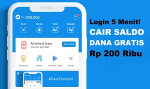 Saldo DANA gratis Rp 200 ribu terbukti cair dari aplikasi penghasil uang di tahun 2023.