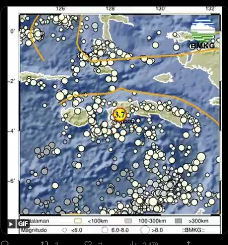 Info Gempa Terkini M 3,7 Di Maluku Hari Ini 3 Maret 2023
