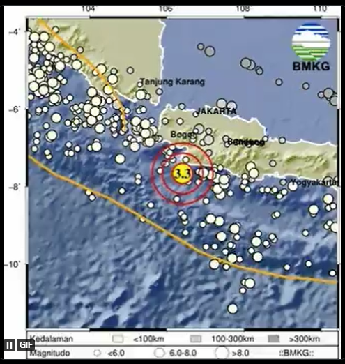 Info Gempa Terkini M 3,3 di Jawa Barat Hari Ini 13 Maret 2023