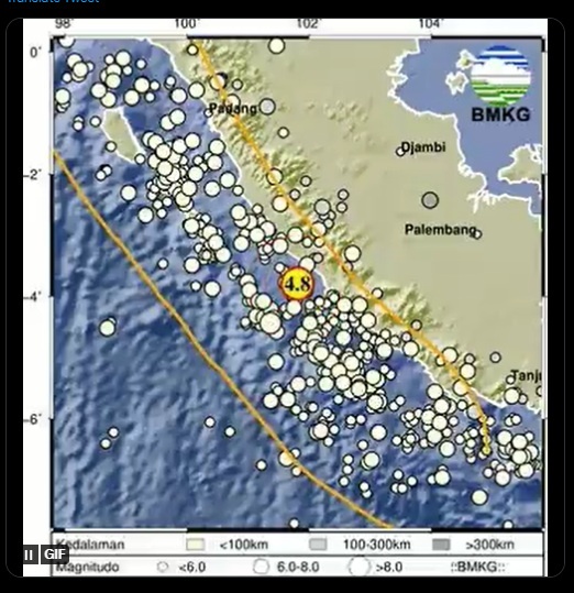 Info Gempa Terkini M 4,8 di Bengkulu Hari Ini 20 Maret 2023