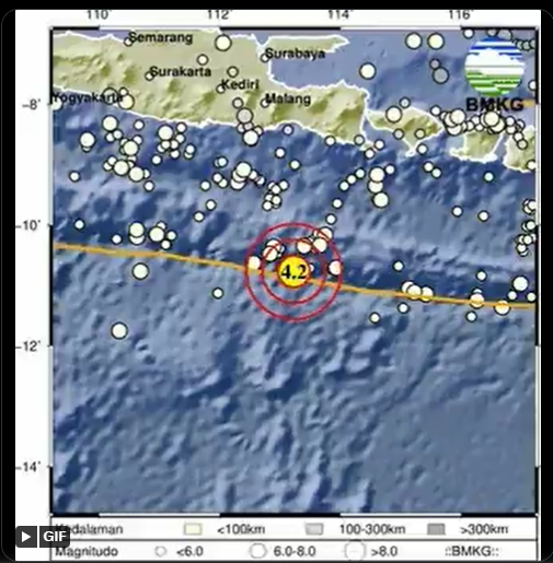 Info Gempa Terkini M 4,2 di Jawa Timur Hari Ini 27 Maret 2023