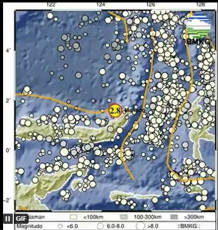 Info Gempa Terkini M 2,8 di Sulawesi Utara Hari Ini 31 Maret 2023