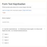 Tangkapan Layar Link Tes Kepribadian Google Form