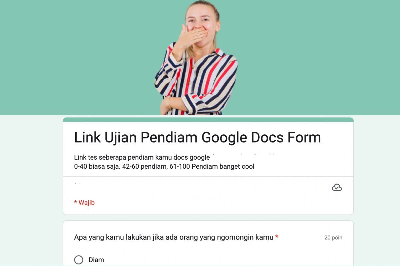 LINK Tes Ujian Pendiam Google Form, Buktikan Seberapa Cool Kamu!