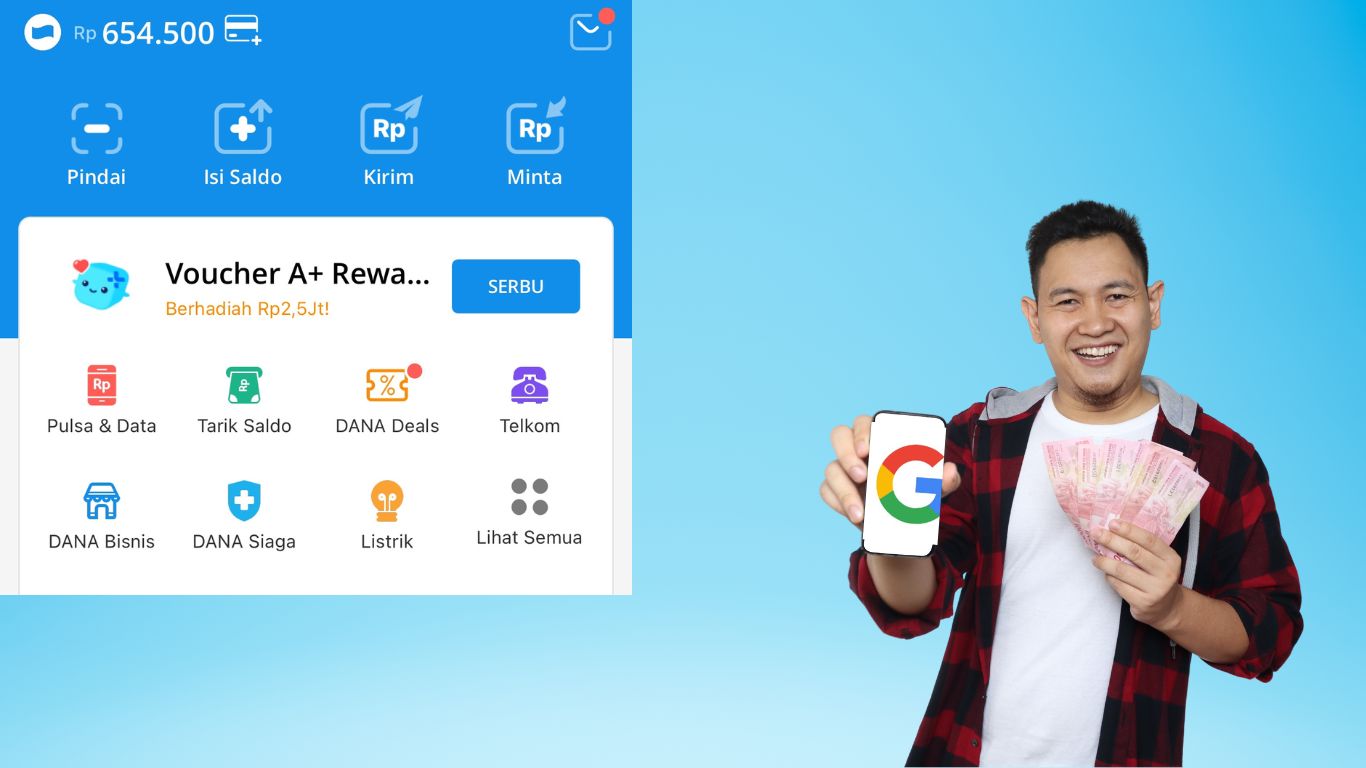 Cara Cepat Dapat Saldo DANA Gratis Lewat Google Rp500.000, Klaim Sekarang