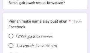 Tangkapan Layar Ujian Alay Google Form