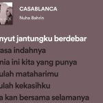 Lirik Lagu Nuha Bahrin, Naufal Azrin – CASABLANCA (Denyut Jantungku Berdebar)