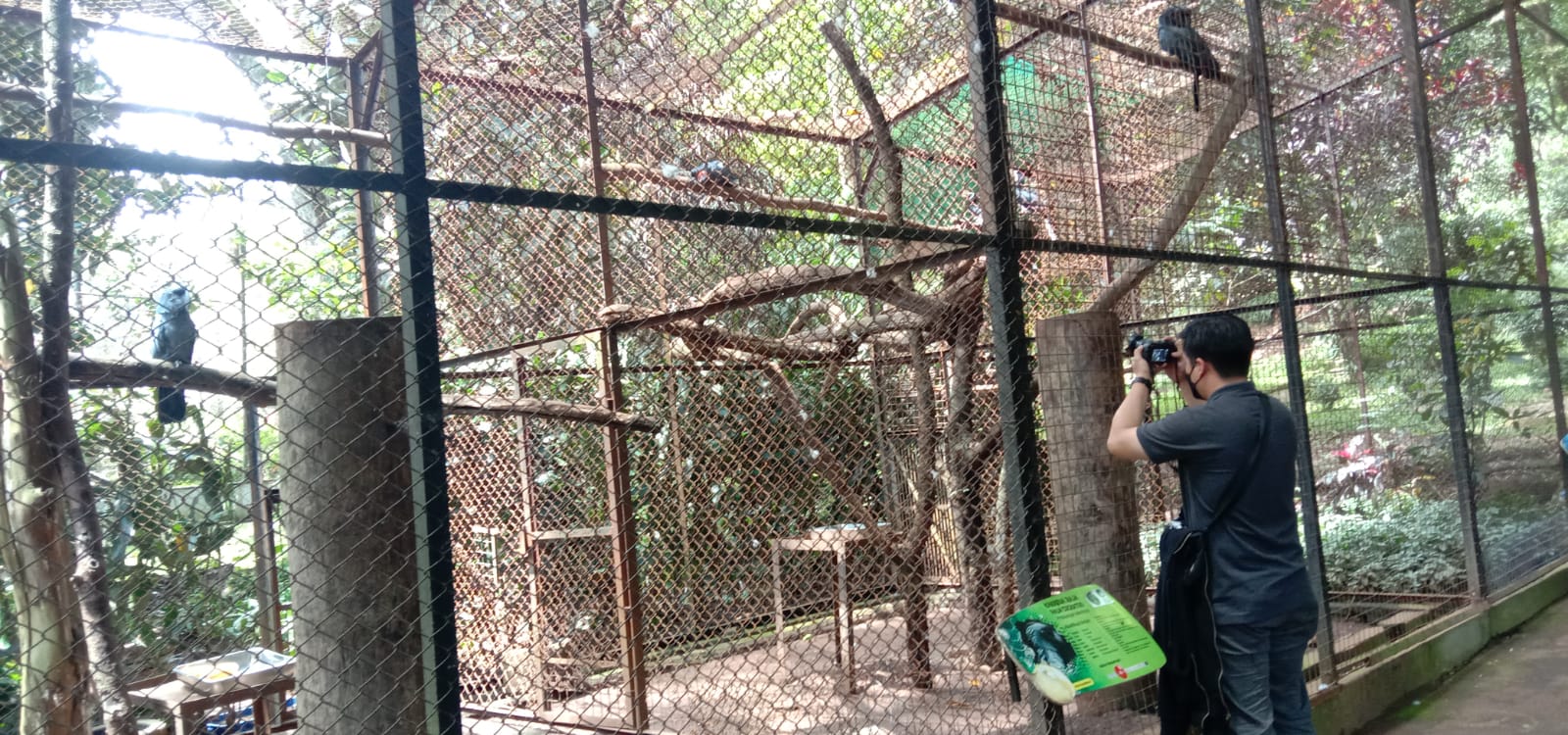 Salah satu kandang unggas di Kebun Binatang Bandung. Kini, arena hewan peliharaan itu bebas dari flu burung. (SANDI NUGRAHA/JABAR EKSPRES)