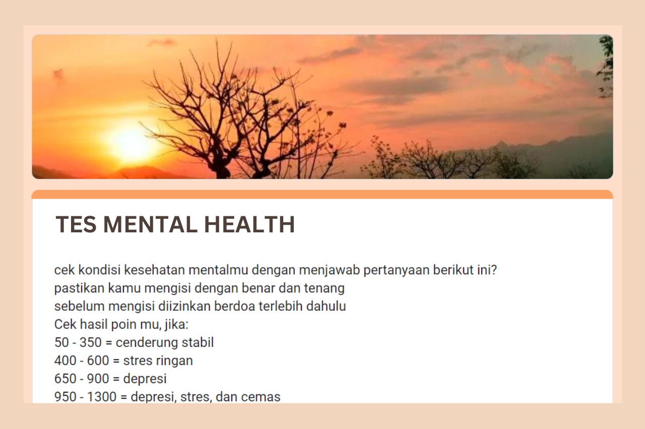 LINK Tes Ujian Mental Health TERUPDATE Gratis, Apakah Kamu Depresi Berat?