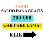 Ambil di Sini Rp200.000 Saldo DANA Gratis, Gak Pake Lama!