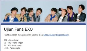 Link tes Ujian EXO