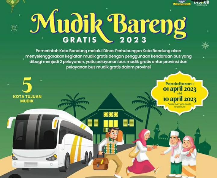 Mudik Lebaran 2023 Bareng Pemkot Bandung, Gratis! Bisa Daftar Online dan Ofline / Instagram Dishub Bandung