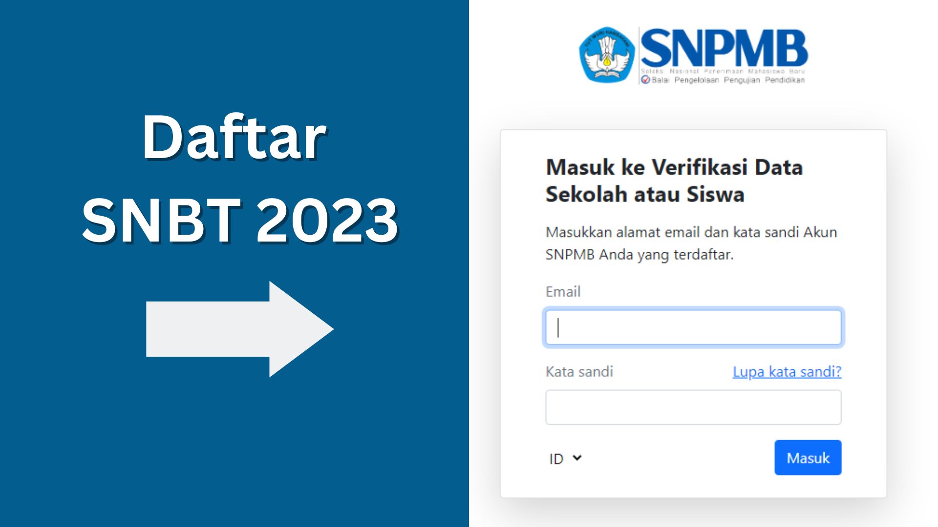 Daftar SBMPTN atau UTBK SNBT 2023/ Tangkap Layar Web SNPMB