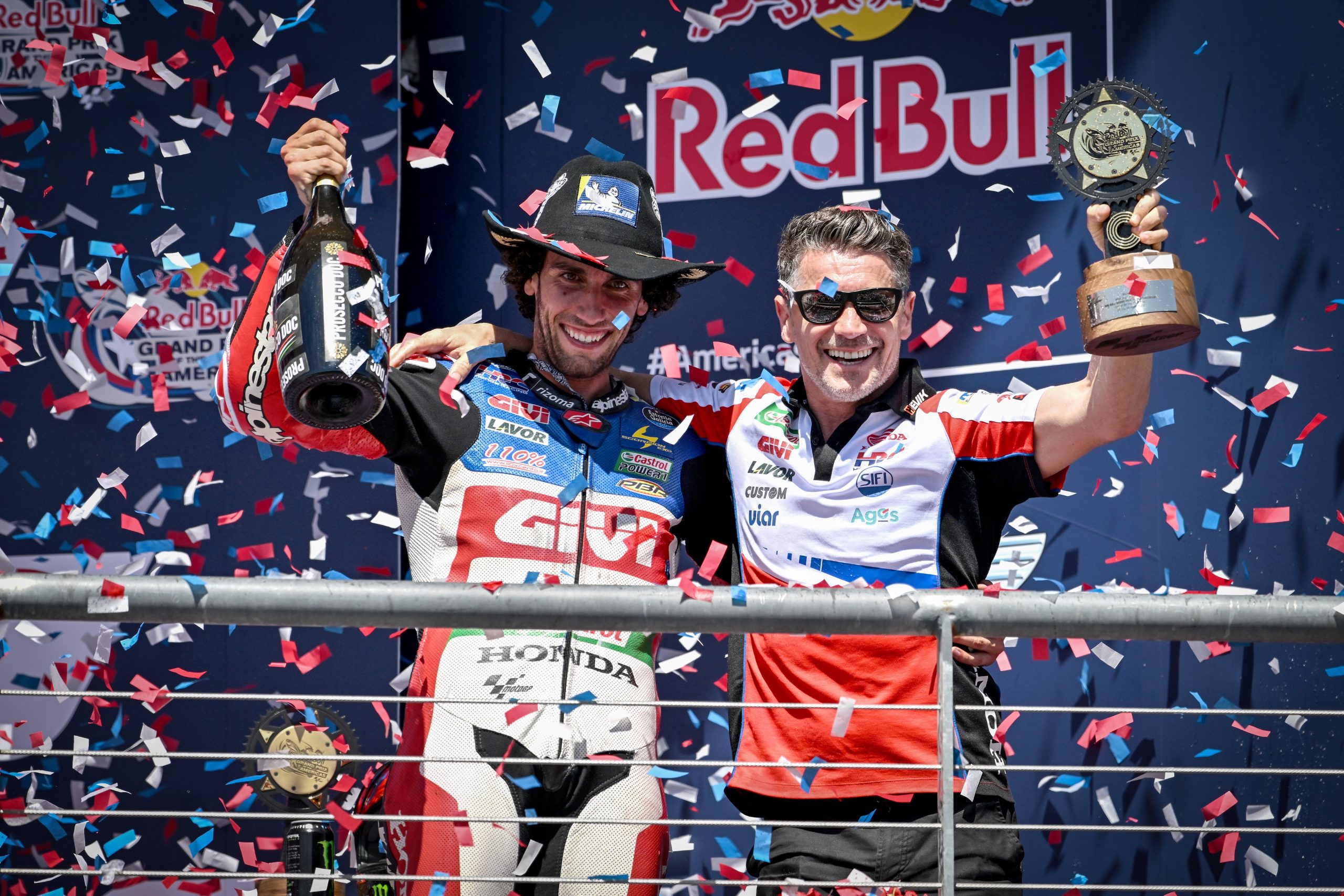 Setelah Penantian Lama, Akhirnya LCR Honda Puncaki Podium MotoGP Amerika Bersama Alex Rins