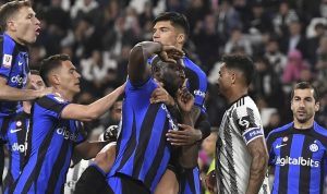 SALING SERANG: Juventus vs Inter Milan berimbang 1-1 pada leg pertama semifinal Coppa Italia di Allianz Stadium, Rabu 5 April 2023 dini hari WIB.