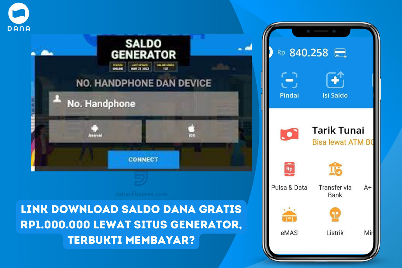 Link Download Saldo DANA Gratis Rp1.000.000 Lewat Situs Generator