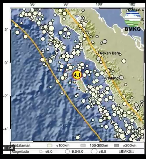 Info Gempa Terkini M 4,1 di Sumatera Barat Hari Ini 23 April 2023
