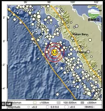 Info Gempa Terkini M 3,5 di Sumatera Barat Hari Ini 23 April 2023