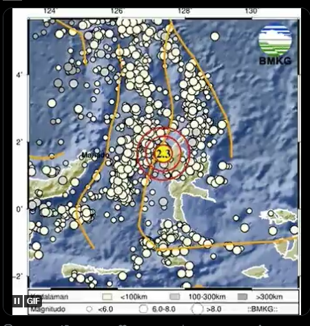 Info Gempa Terkini M 2,3 di Maluku Utara Hari Ini 24 April 2023