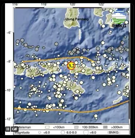 Info Gempa Terkini M 3,2 di NTT Hari Ini 25 April 2023
