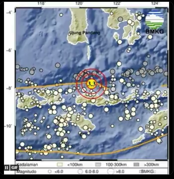 Info Gempa Terkini M 3,3 di NTT Hari Ini 11 April 2023