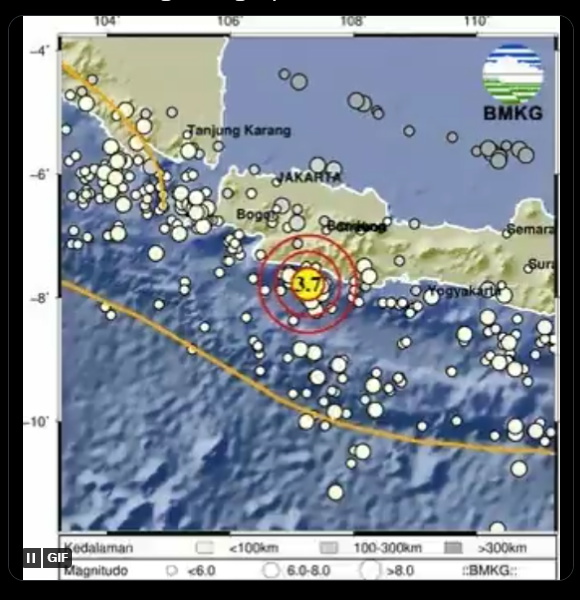 Info Gempa Terkini M 3,7 di Jawa Barat Hari Ini 11 April 2023