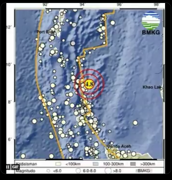 Info Gempa Terkini M 4,8 di Aceh Hari Ini 13 April 2023