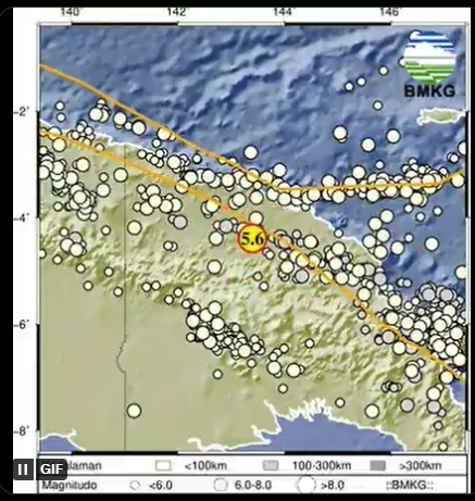 Info Gempa Terkini M 5,6 di Papua Hari Ini 18 April 2023