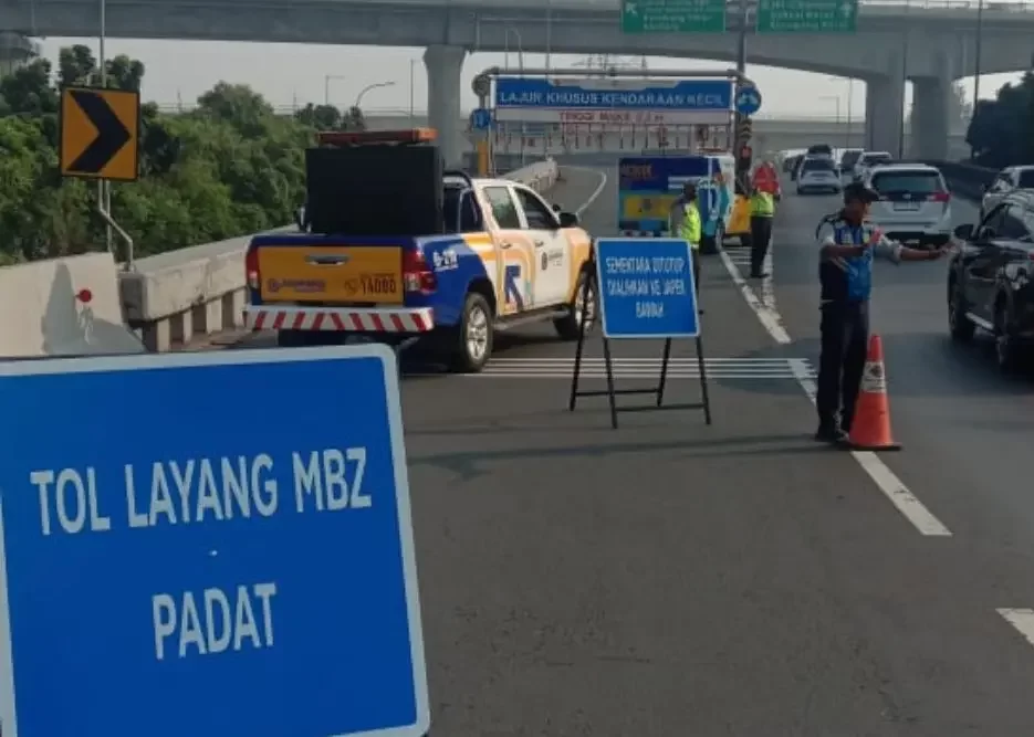 Sistem Buka Tutup Situasional Diberlakukan di Jalan Layang Tol MBZ Selama Mudik Lebaran 2023