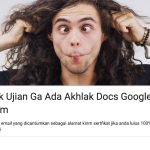 LINK Tes Ujian Gak Ada Akhlak Google Form Gratis, Yuk Cek di Sini