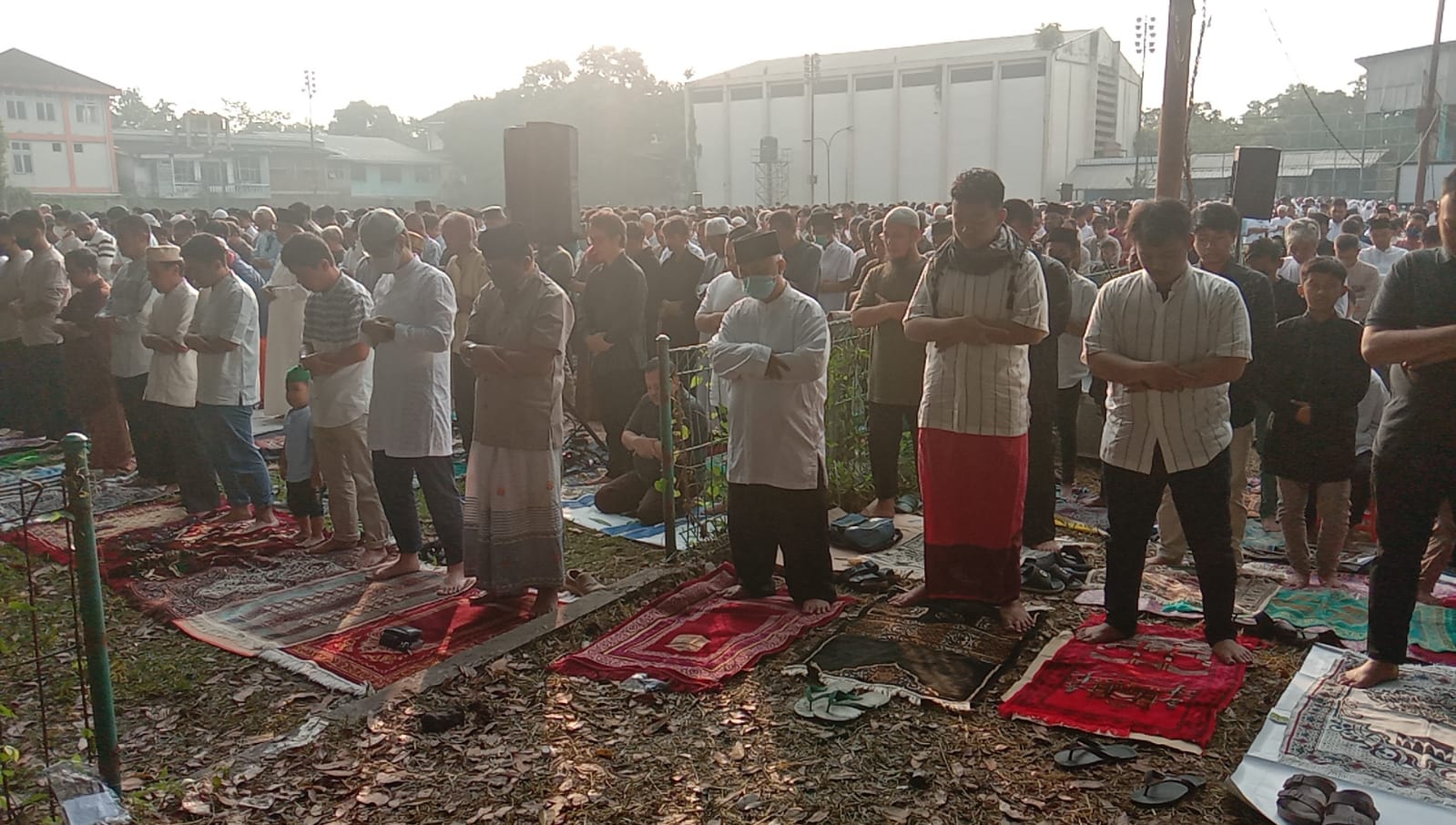 Dok. Ribuan Jemaah Muhammadiyah Langsungkan Salat Idul Fitri 1444 H di Lapangan Softball Lodaya Bandung. Jum'at (21/4). Foto. Sandi Nugraha.