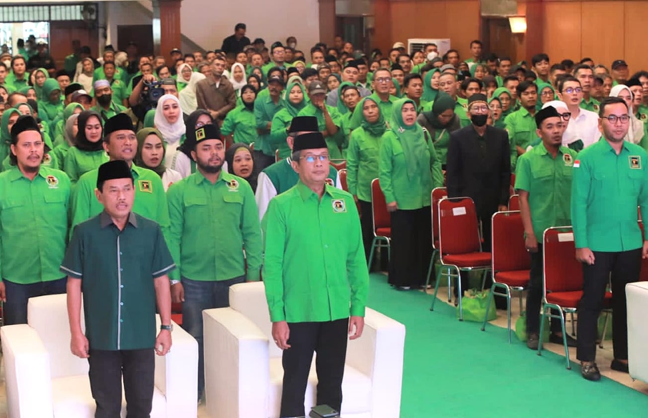 DPC PPP Kota Bogor saat melaunching para Bacaleg untuk bertarung di ajang Pileg 2024 mendatang. (Yudha Prananda / Jabar Ekspres)