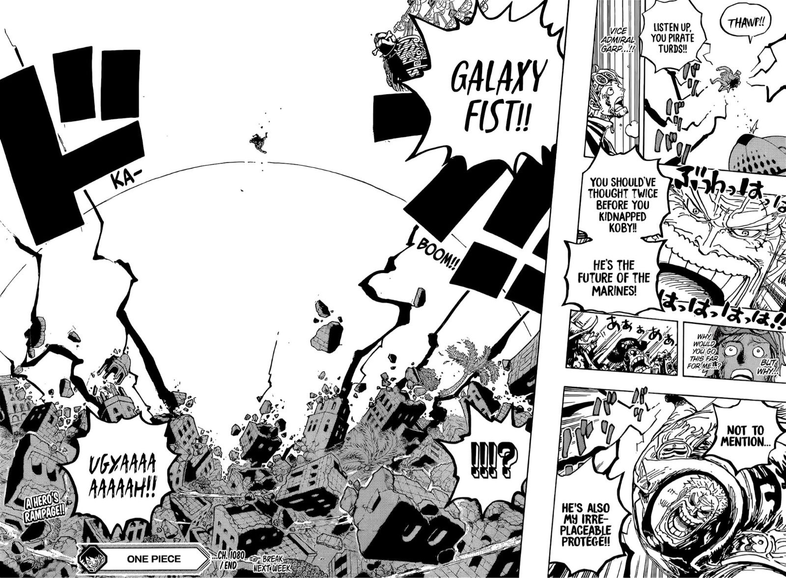 Spoiler One Piece 1080, Entry Epik Garp dengan Galaxy Fist, Pulau Hachinosu Bubuk!