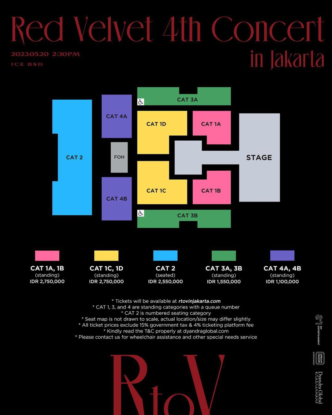 Harga Tiket dan Seating Plan Konser Red Velvet di Jakarta