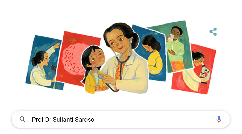 Prof Dr Sulianti Saroso yang menjadi Google Doodle hari ini