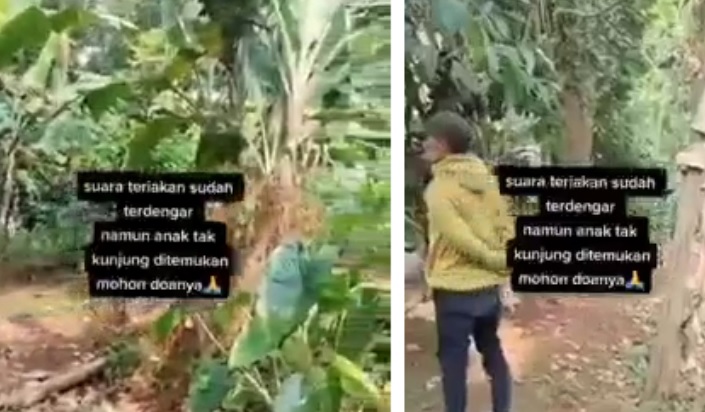 Tangkapan layar video di Instagram tentang Bocah Hilang di Subang diduga diculik mahluk halus.