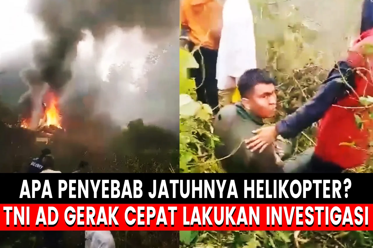 Helikopter TNI AD Jatuh di Ciwidey KADISPENAD Lakukan Investigasi!