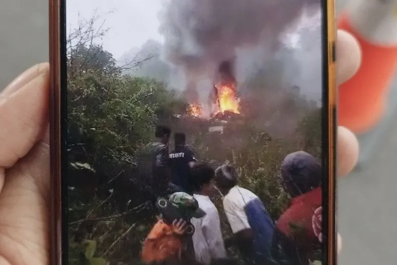 Helikopter milik TNI AD terjatuh di Ciwidey, Kabupaten Bandung, Jawa Barat pada Minggu tgl 28 Mei 2023 sekira pukul 13.30 WIB. ANTARA.